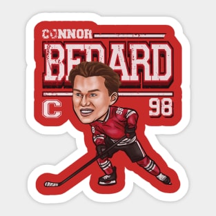 Connor Bedard Chicago Cartoon Sticker